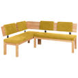 ECKBANK 160/200 cm  in Buchefarben, Currygelb  - Currygelb/Buchefarben, Natur, Holz/Textil (160/200cm) - Cantus
