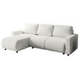 ECKSOFA Creme Webstoff  - Creme/Schwarz, MODERN, Kunststoff/Textil (150/240cm) - Xora