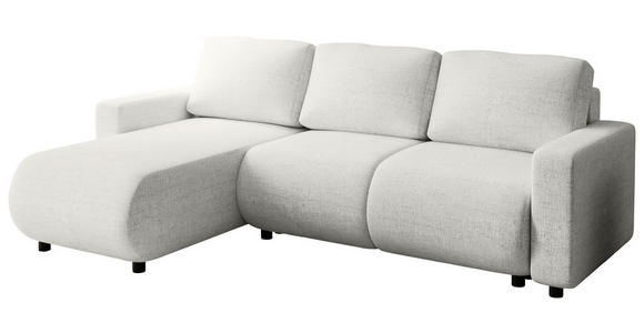 ECKSOFA Creme Webstoff  - Creme/Schwarz, MODERN, Kunststoff/Textil (150/240cm) - Xora