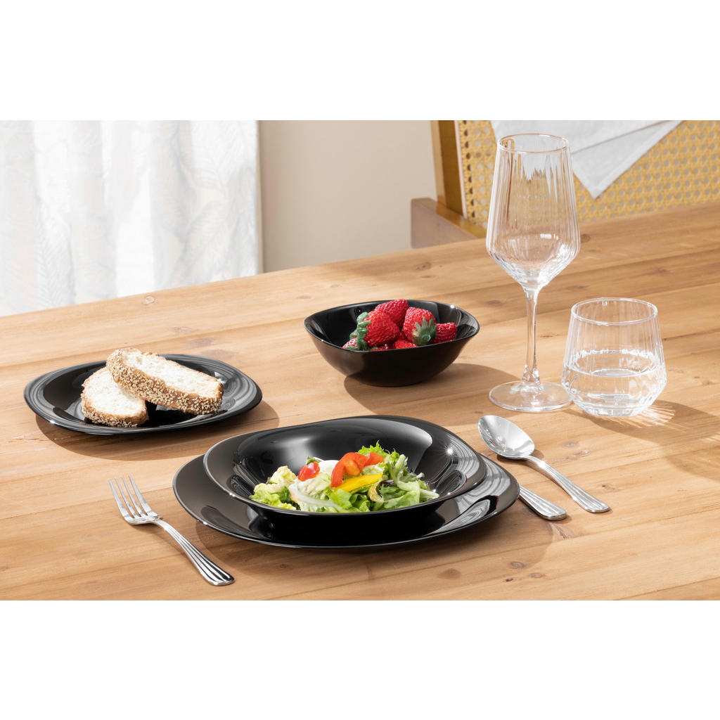 Thumbnail - Boxxx Tafelservice, Schwarz, Glas, 16-teilig, Uni, Lfgb, lebensmittelecht, Essen & Trinken, Geschirr, Geschirr-Sets, Taf...