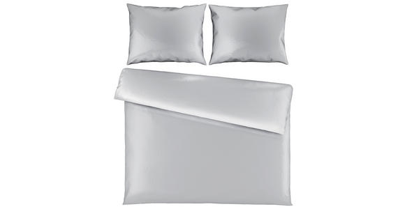 BETTWÄSCHE TANJA Satin 200/200 cm - Silberfarben, Basics, Textil (200/200cm) - Novel