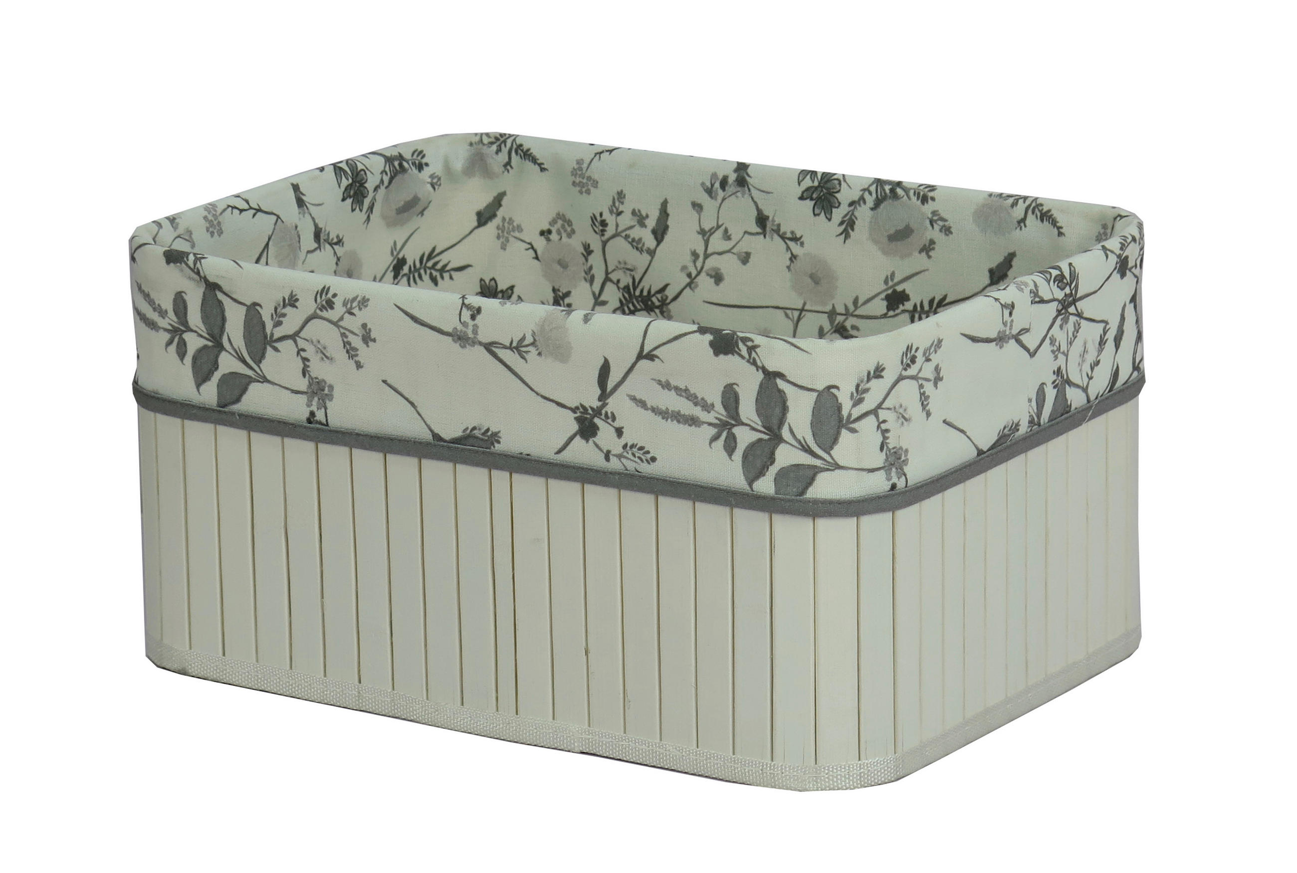 REGALKORB 36/26/18 cm   - Weiß, Basics, Holz/Textil (36/26/18cm) - Ambia Home