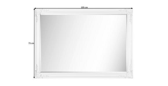 WANDSPIEGEL 105/75/3,3 cm    in rechteckig  - Weiß, LIFESTYLE, Holz (105/75/3,3cm) - Carryhome