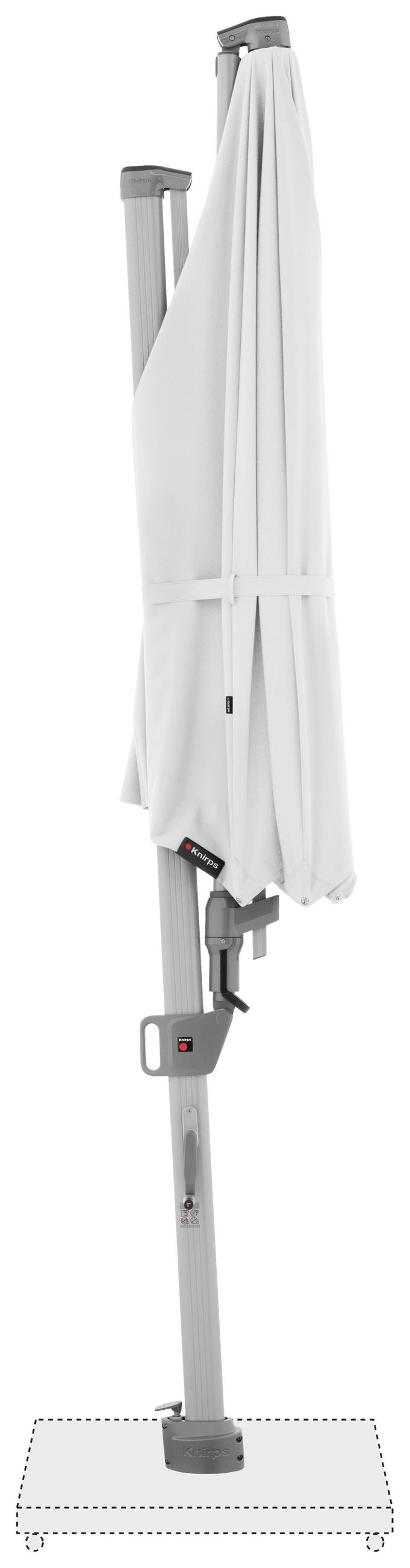 AMPELSCHIRM 340 cm Weiß  - Silberfarben/Weiß, Basics, Textil/Metall (340/340cm) - KNIRPS