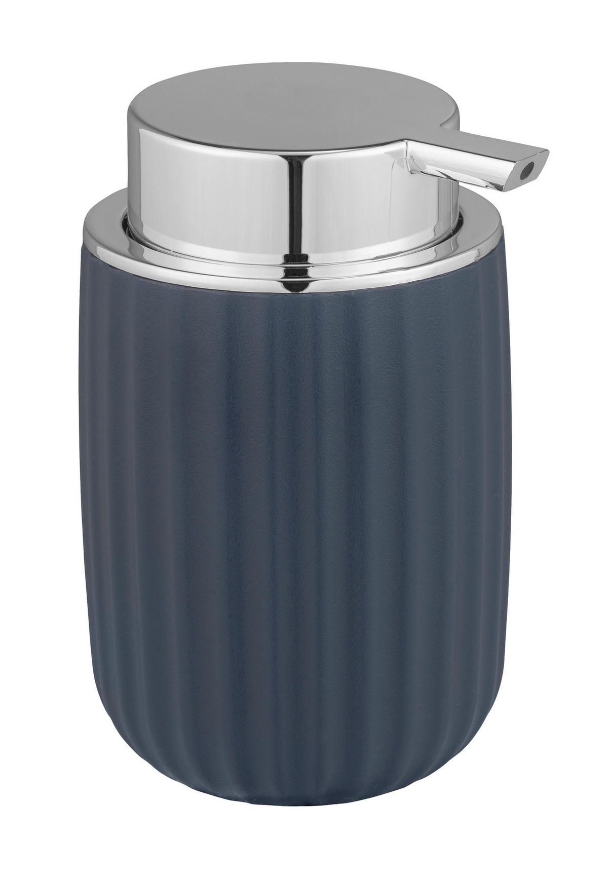 SEIFENSPENDER AGROPOLI  - Chromfarben/Dunkelblau, Basics, Kunststoff (7,5/12,5/9cm) - Wenko