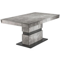 ESSTISCH 140/90/75 cm Nachbildung  Holzwerkstoff ausziehbar, lichtecht, in verschiedenen Größen erhältlich rechteckig Grau, Dunkelgrau  - Dunkelgrau/Grau, MODERN, Holzwerkstoff (140/90/75cm) - MID.YOU