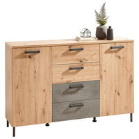 KOMMODE  in 150/99,5/38 cm  - Anthrazit/Eiche Artisan, LIFESTYLE, Holzwerkstoff/Kunststoff (150/99,5/38cm) - Ti'me