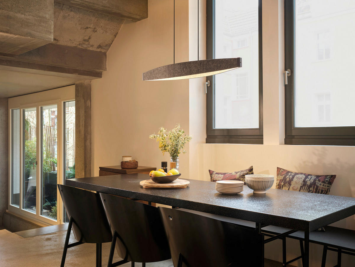 LED-HÄNGELEUCHTE 100/17/150 cm  - Dunkelgrau, Design, Kunststoff/Textil (100/17/150cm) - Osram