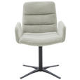 ARMLEHNSTUHL  in Cord  - Greige/Schwarz, Design, Textil/Metall (61/88/66cm) - Dieter Knoll
