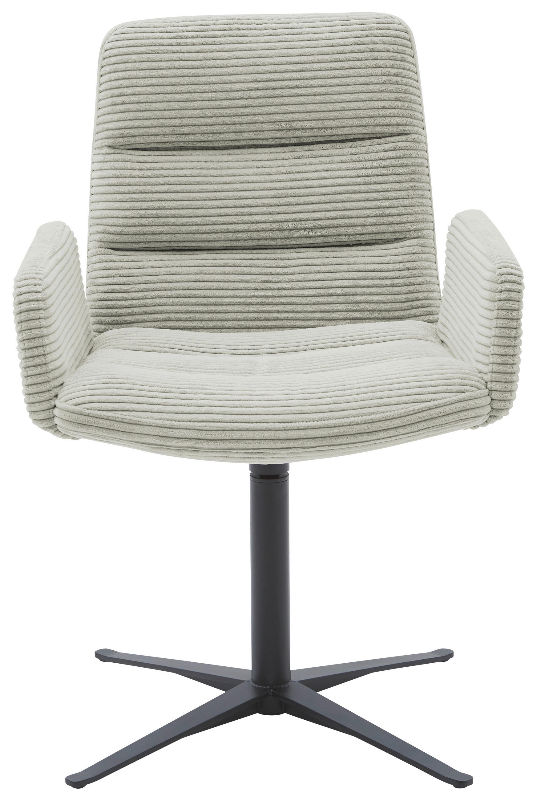 ARMLEHNSTUHL in Cord - Greige/Schwarz, Design, Textil/Metall (61/88/66cm) - Dieter Knoll