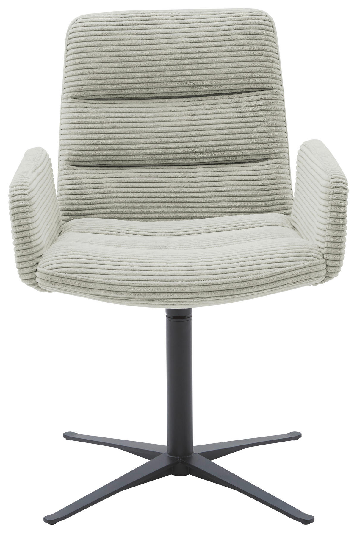 ARMLEHNSTUHL  in Cord  - Greige/Schwarz, Design, Textil/Metall (61/88/66cm) - Dieter Knoll