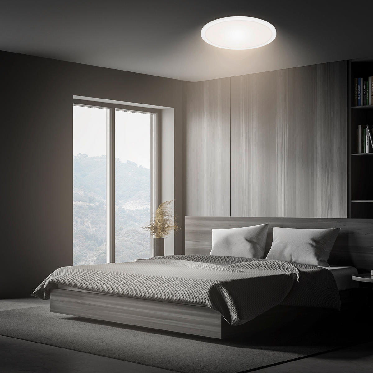 LED PLAFONJERA PIATTO  - bela, Osnovno, metal/plastika (40/6,2cm)