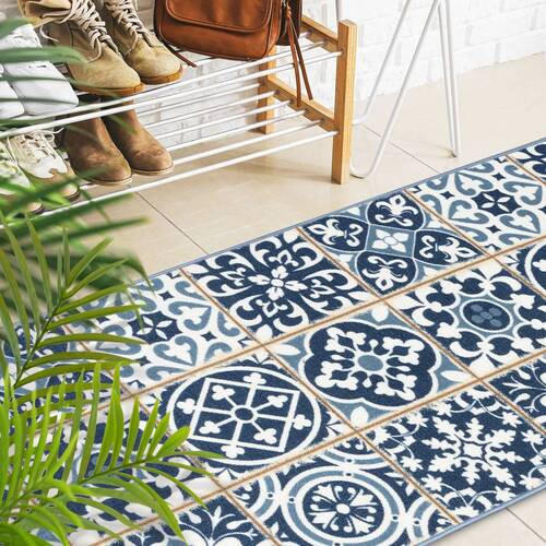 WEBTEPPICH 80/150 cm Blau  - Blau, Design, Kunststoff/Textil (80/150cm) - Novel