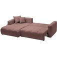 ECKSOFA in Chenille Braun  - Schwarz/Braun, MODERN, Kunststoff/Textil (172/276cm) - Hom`in