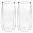 TEEGLAS  2-teilig  - Klar, Design, Glas (6,5/15cm) - Novel