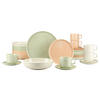 KOMBISERVICE Creme, Salbeigrün, Lachsfarben Session Romance 30-teilig 6 Personen  - Salbeigrün/Creme, Basics, Keramik - Creatable
