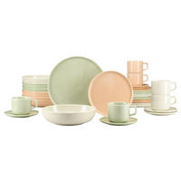 KOMBISERVICE Creme, Salbeigrün, Lachsfarben Session Romance 30-teilig 6 Personen  - Salbeigrün/Creme, Basics, Keramik - Creatable
