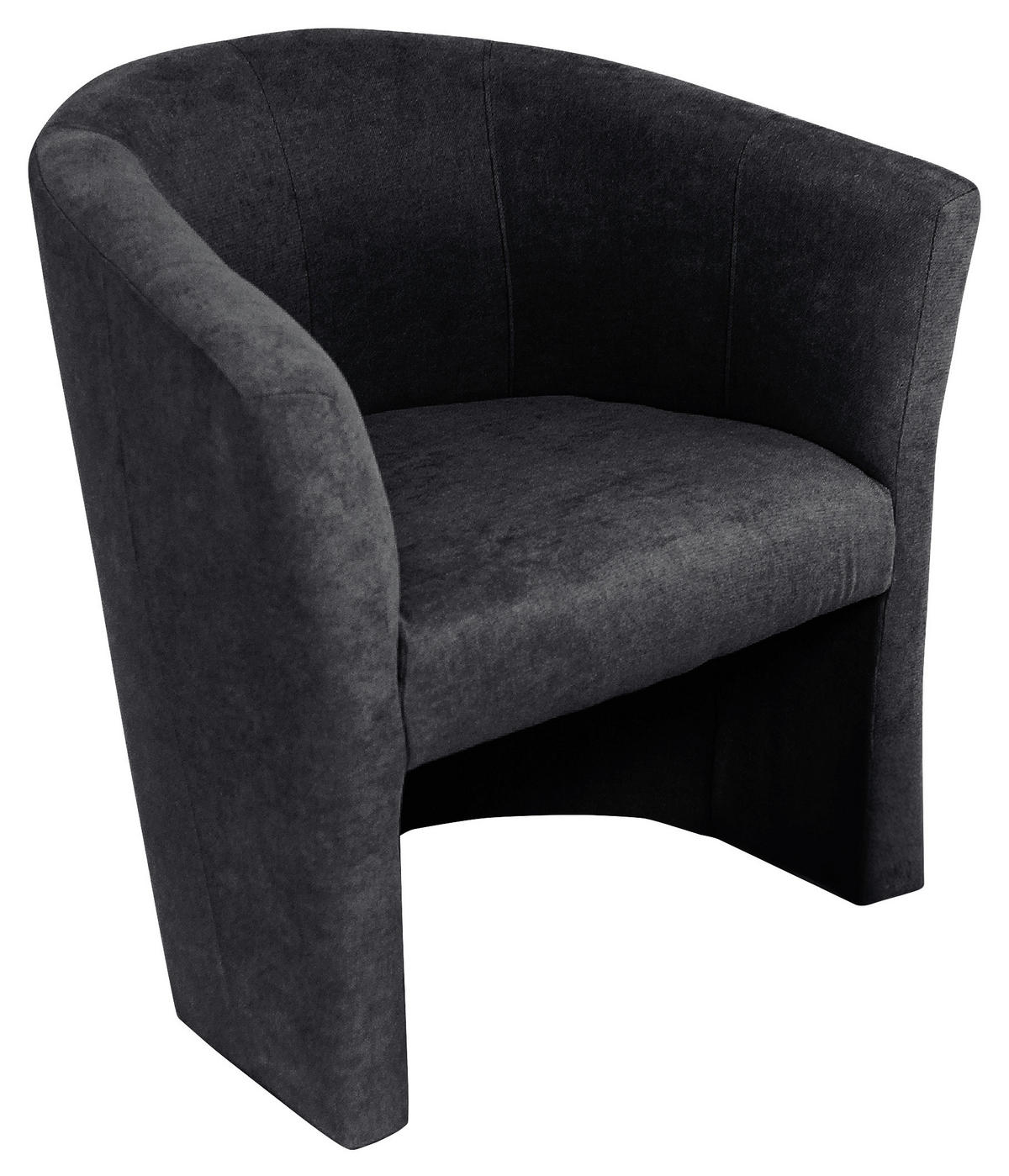 SESSEL in Mikrofaser Anthrazit  - Anthrazit/Schwarz, KONVENTIONELL, Kunststoff/Textil (68/78/65cm) - Boxxx