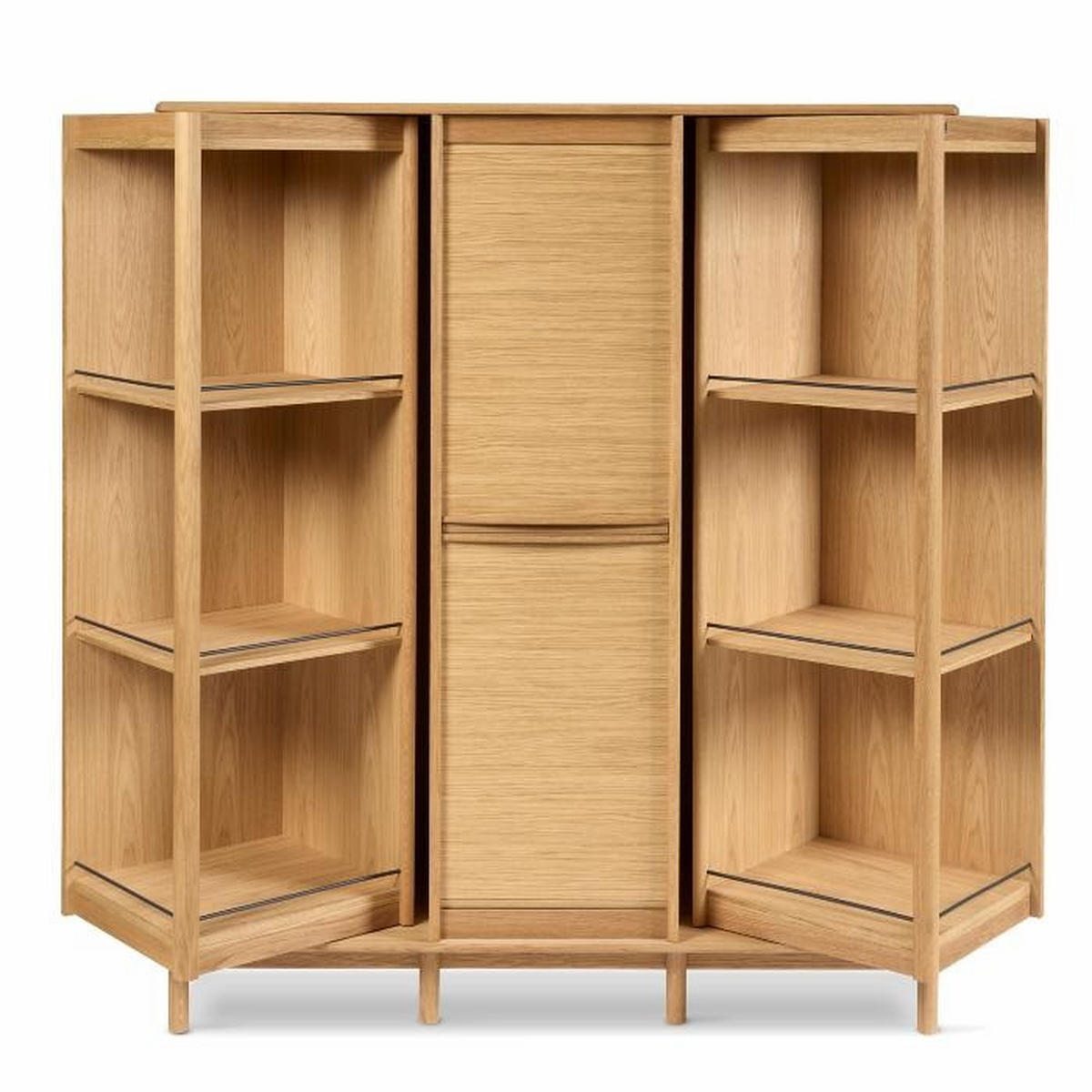 HÖG BYRÅ  124/145/41 cm 2 låda(or)  - ekfärgad, Design, trä (124/145/41cm) - Skovby