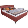 POLSTERBETT 180/200 cm  in Rot  - Weiss/Rot, Konventionell, Leder/Holz (180/200cm) - Ada Austria