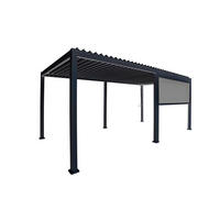 PERGOLA-ROLLO 300/250/10 cm  - Anthrazit/Grau, MODERN, Textil/Metall (300/250/10cm) - Gardenson