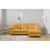 ECKSOFA in Gelb  - Gelb/Buchefarben, Design, Holz/Textil (266/161cm) - MID.YOU