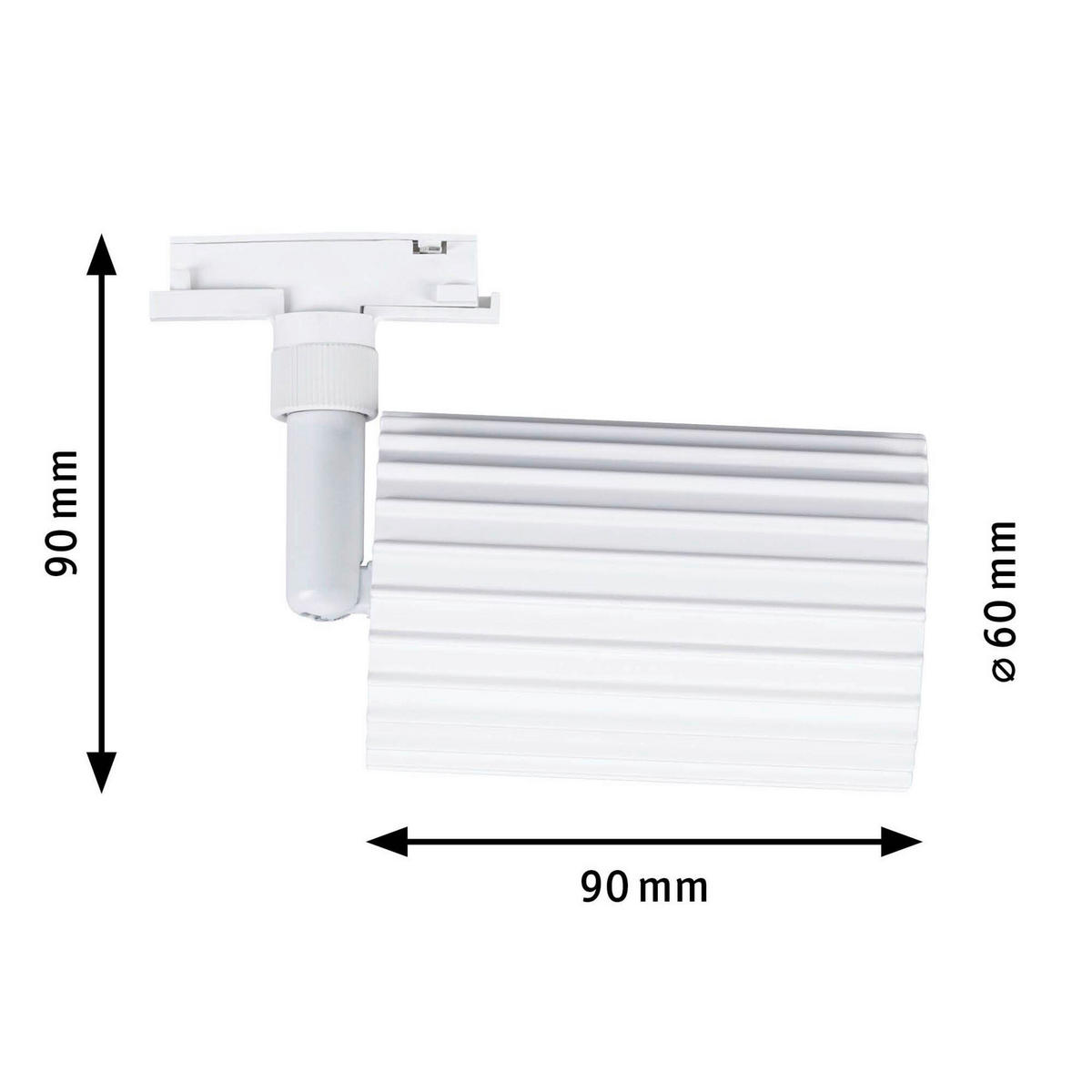 SCHIENENSYSTEM-STRAHLER URail 6,0/17,0 cm  - Weiß, Design, Metall (6,0/17,0cm) - Paulmann