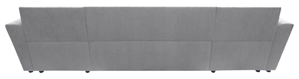 WOHNLANDSCHAFT in Cord Hellgrau  - Hellgrau/Schwarz, Design, Kunststoff/Textil (155/294/155cm) - MID.YOU