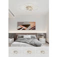 LED-DECKENLEUCHTE 90,5/81/9,5 cm   - Chromfarben/Champagner, Design, Kunststoff/Metall (90,5/81/9,5cm) - Novel