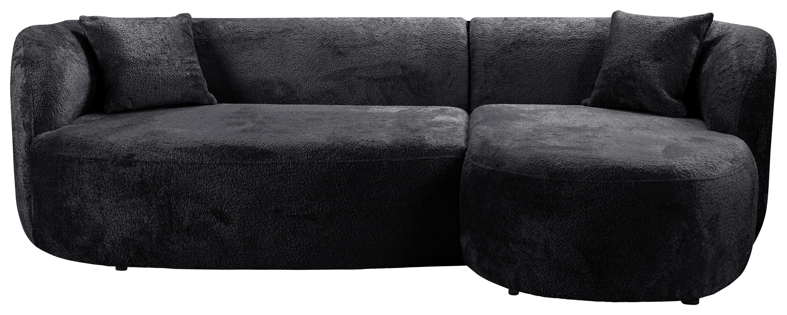 Mid.you Ecksofa Schwarz 264x143 cm
