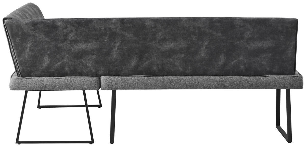 ECKBANK  in Dunkelgrau  - Dunkelgrau/Schwarz, KONVENTIONELL, Holz/Textil (205/155/89/62cm) - MID.YOU