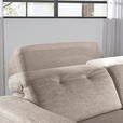 ECKSOFA in Struktur Cappuccino  - Eichefarben/Schwarz, Design, Holz/Textil (163/305cm) - Novel