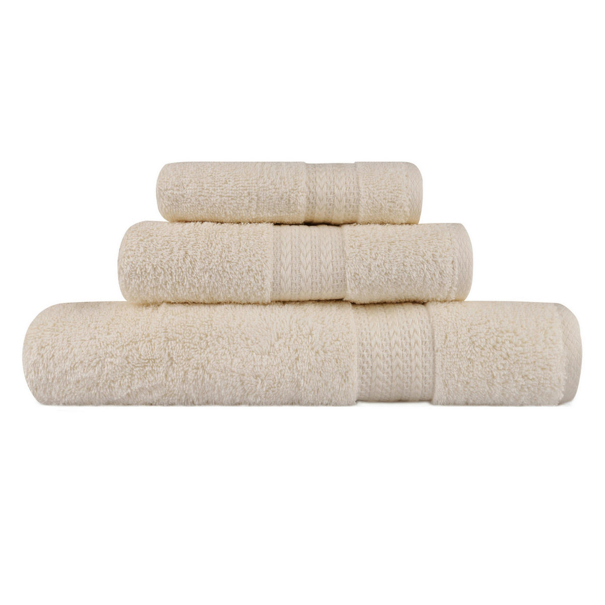 FROTTIERSET Creme 3-teilig  - Creme, Basics, Textil (30/50cm)