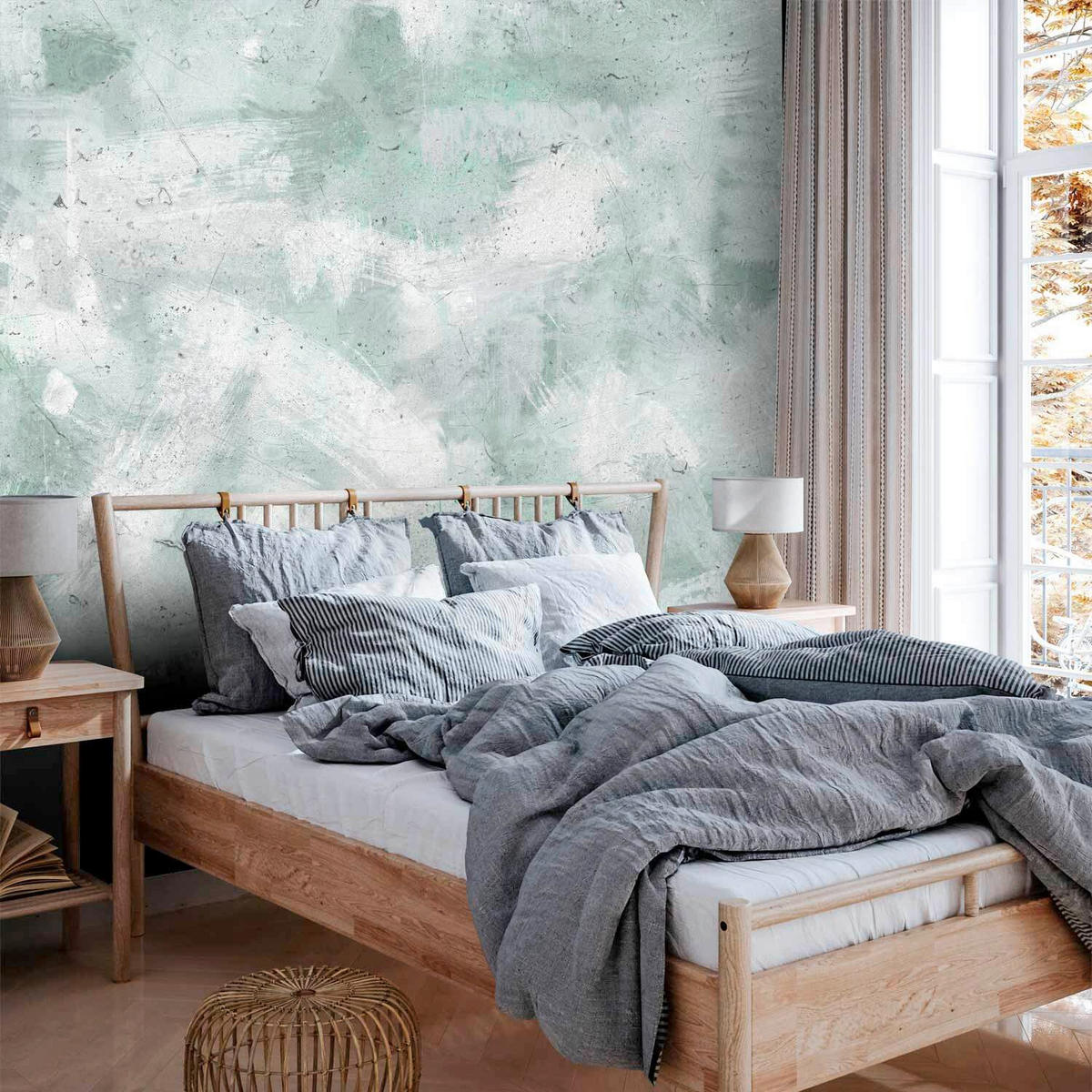 FOTOTAPETE  - Türkis/Pastellblau, LIFESTYLE, Textil (250/175cm) - artgeist