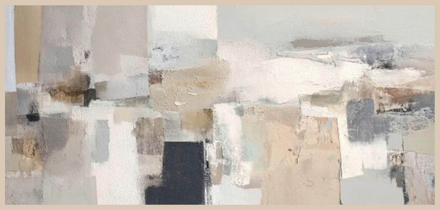 LEINWANDBILD Abstraktes 115/55 cm  - Multicolor, Basics, Holz/Papier (115/55cm) - Euroart