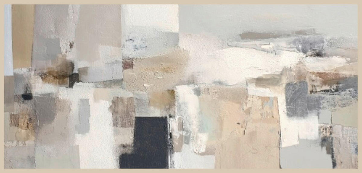 LEINWANDBILD Abstraktes 115/55 cm  - Multicolor, Basics, Holz/Papier (115/55cm) - Euroart