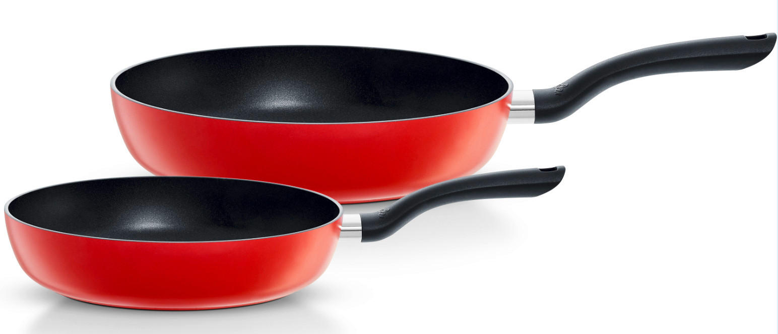 PFANNENSET Cenit Red Aluminium 2-teilig  - Rot, Basics, Metall - Fissler