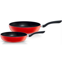 PFANNENSET Cenit Red Aluminium 2-teilig  - Rot, Basics, Metall - Fissler