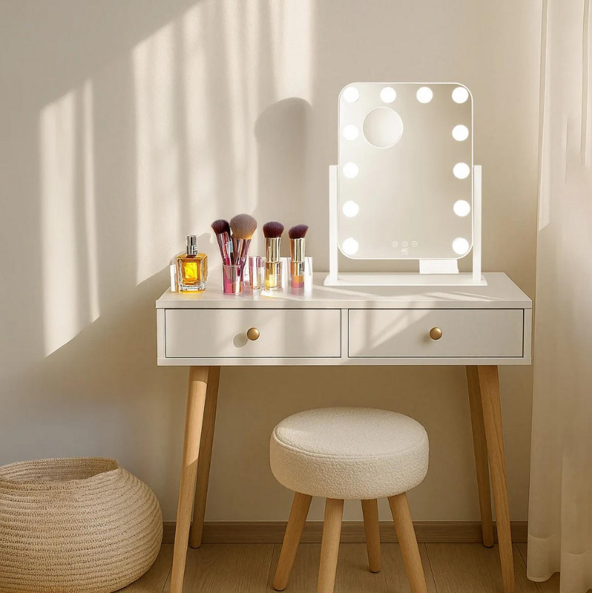 SMINKSPEGEL 35/43,8/7 cm  - vit, Basics (35/43,8/7cm) - Best Price