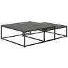 COUCHTISCHSET 75/65/27/22/75/65 cm quadratisch Schwarz  - Schwarz, Design, Keramik/Metall (75/65/27/22/75/65cm) - Livetastic