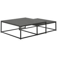 COUCHTISCHSET 75/65/27/22/75/65 cm quadratisch Schwarz  - Schwarz, Design, Keramik/Metall (75/65/27/22/75/65cm) - Livetastic