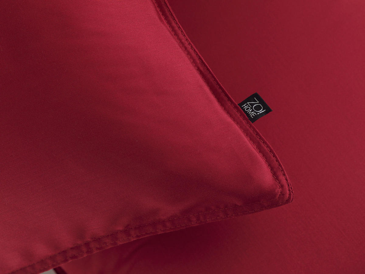 BETTWÄSCHE Satinado Makosatin 155/220 cm  - Rot, Basics, Textil (155/220cm)