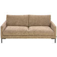 3-SITZER-SOFA in Webstoff Taupe  - Taupe/Schwarz, KONVENTIONELL, Textil/Metall (196/78/90cm) - Hom`in