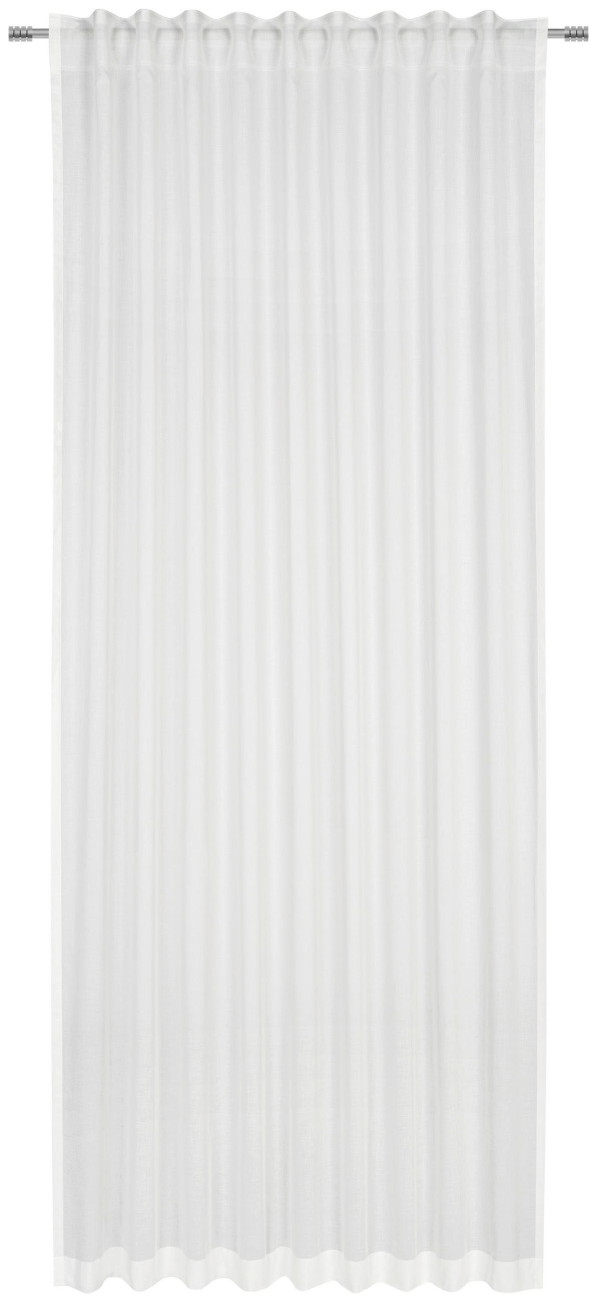 HOTOVÝ ZÁVĚS, poloprůhledné, 140/245 cm - bílá, Basics, textil (140/245cm) - Bio:Vio