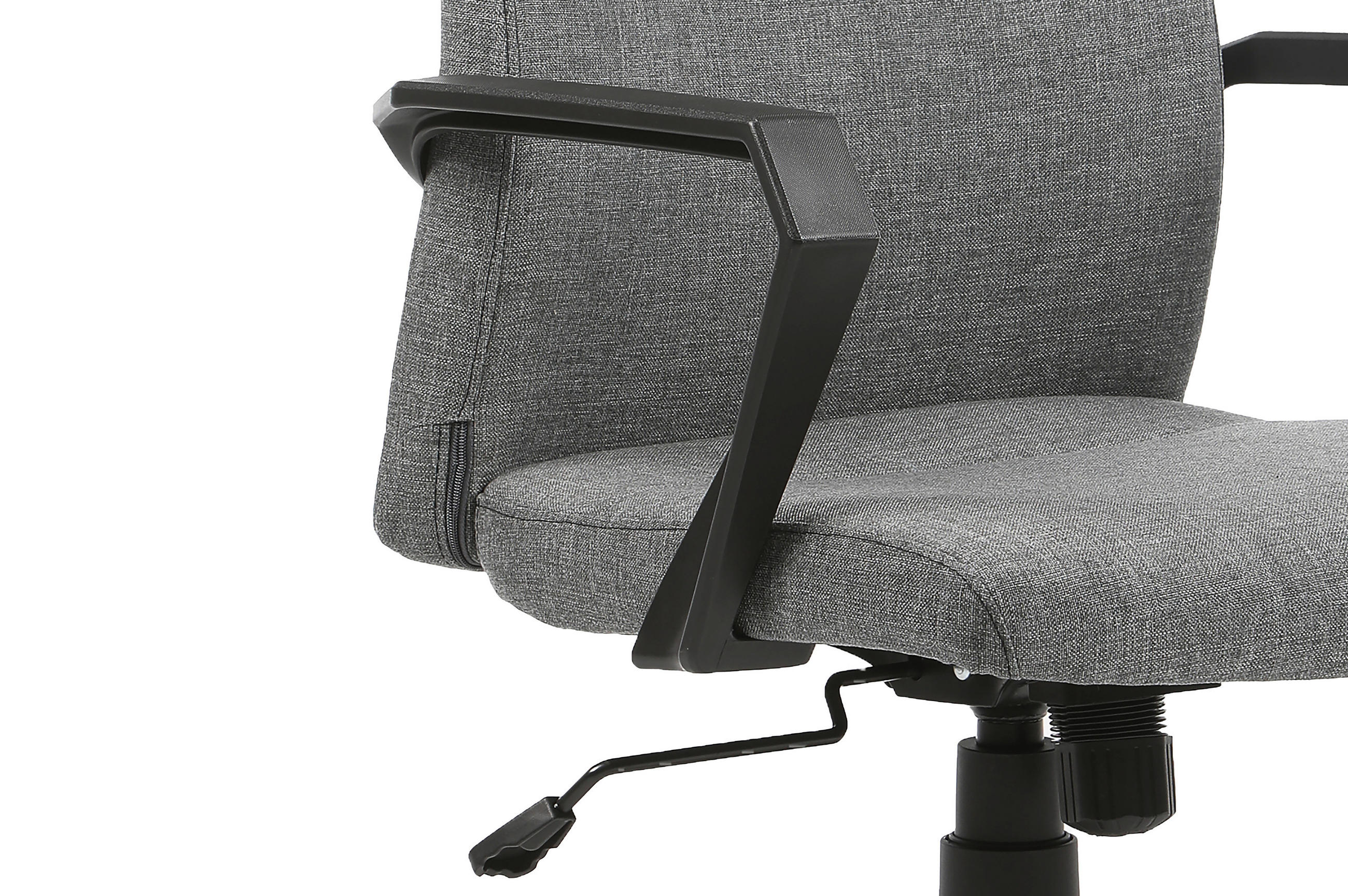 DREHSTUHL Webstoff Grau  - Schwarz/Grau, LIFESTYLE, Kunststoff/Textil (58/106,5/56cm) - MID.YOU