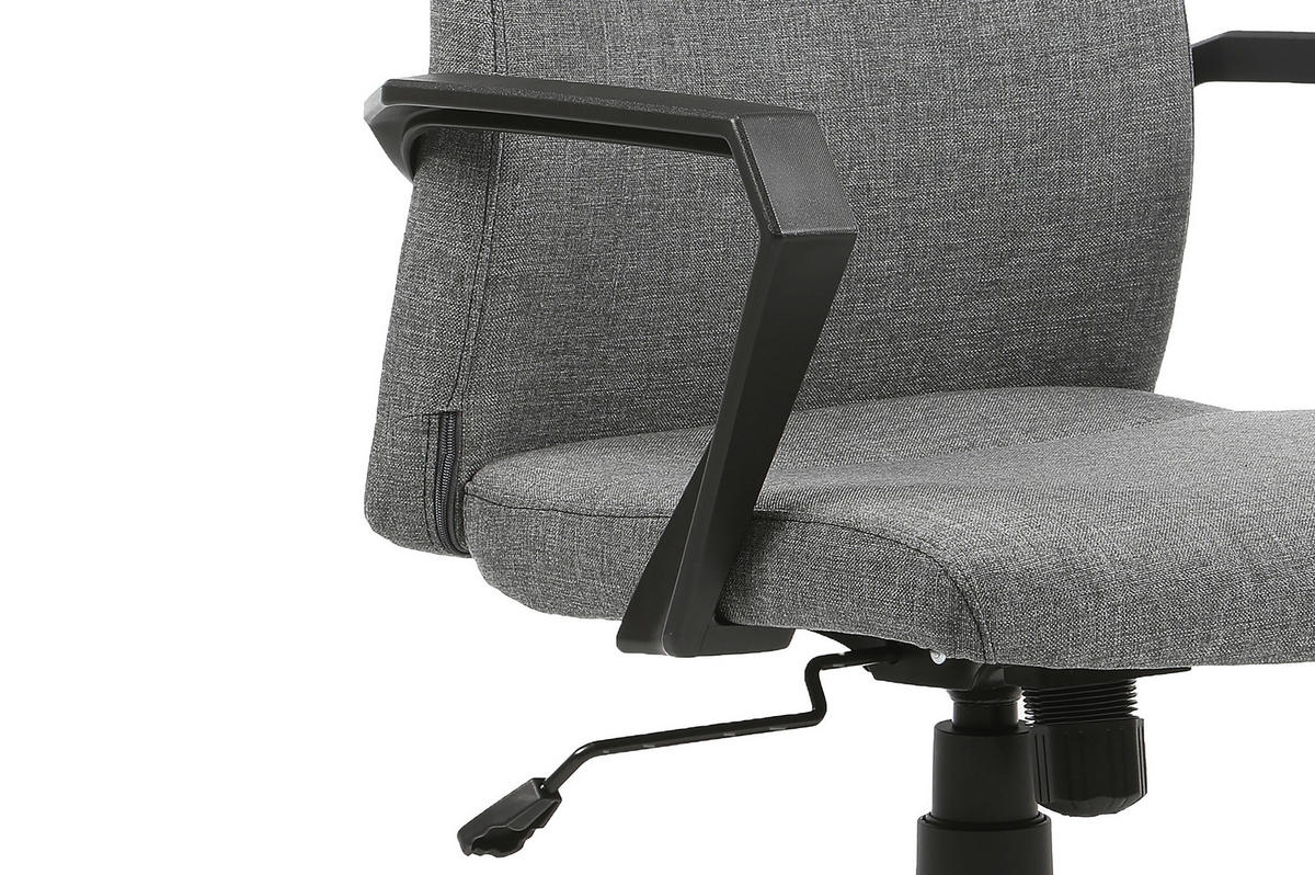 DREHSTUHL  in Webstoff Grau  - Schwarz/Grau, LIFESTYLE, Kunststoff/Textil (58/106,5/56cm) - MID.YOU