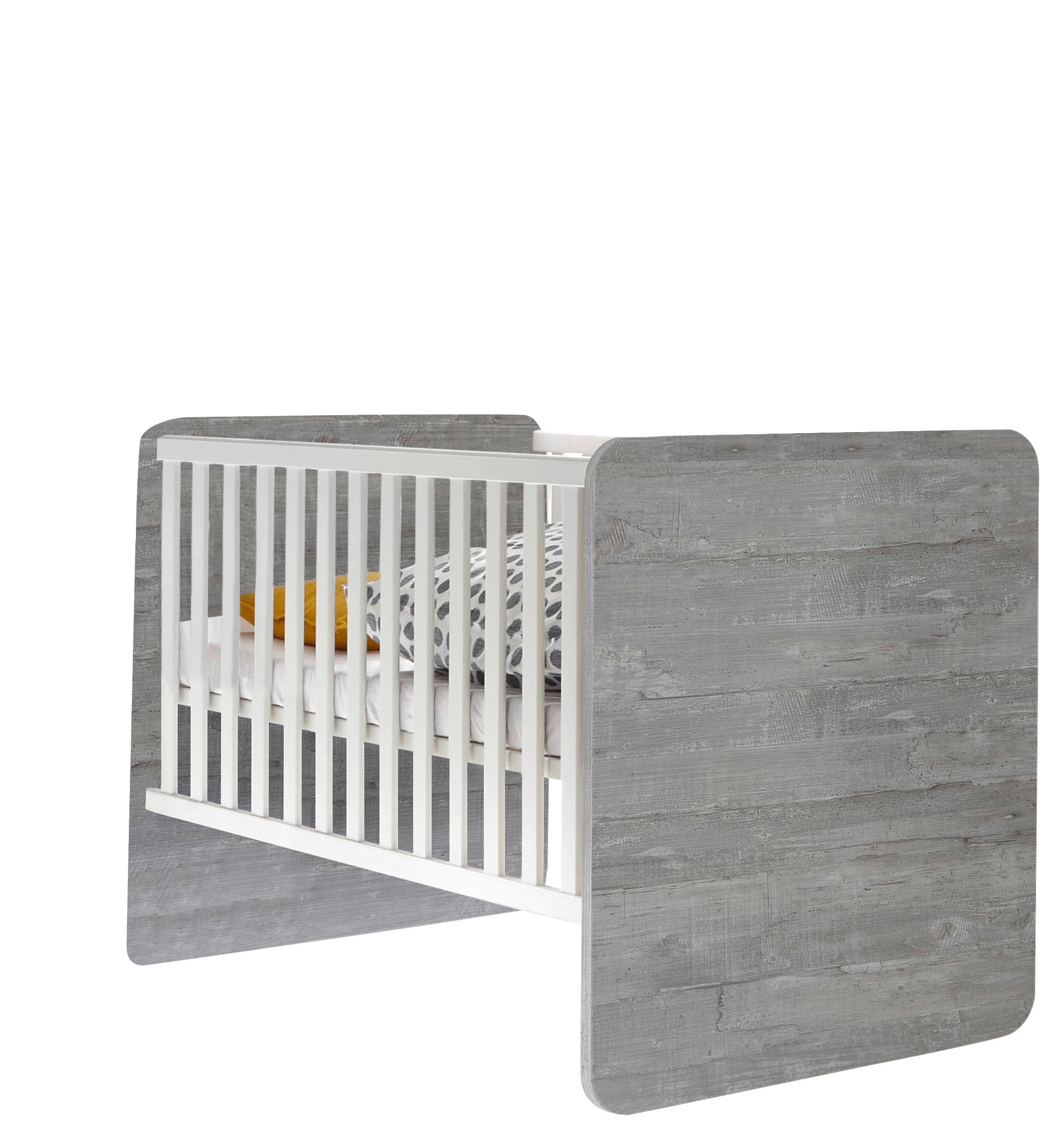 GITTERBETT Frieda    - Weiß/Grau, Basics, Holz/Holzwerkstoff (78/93/144cm)