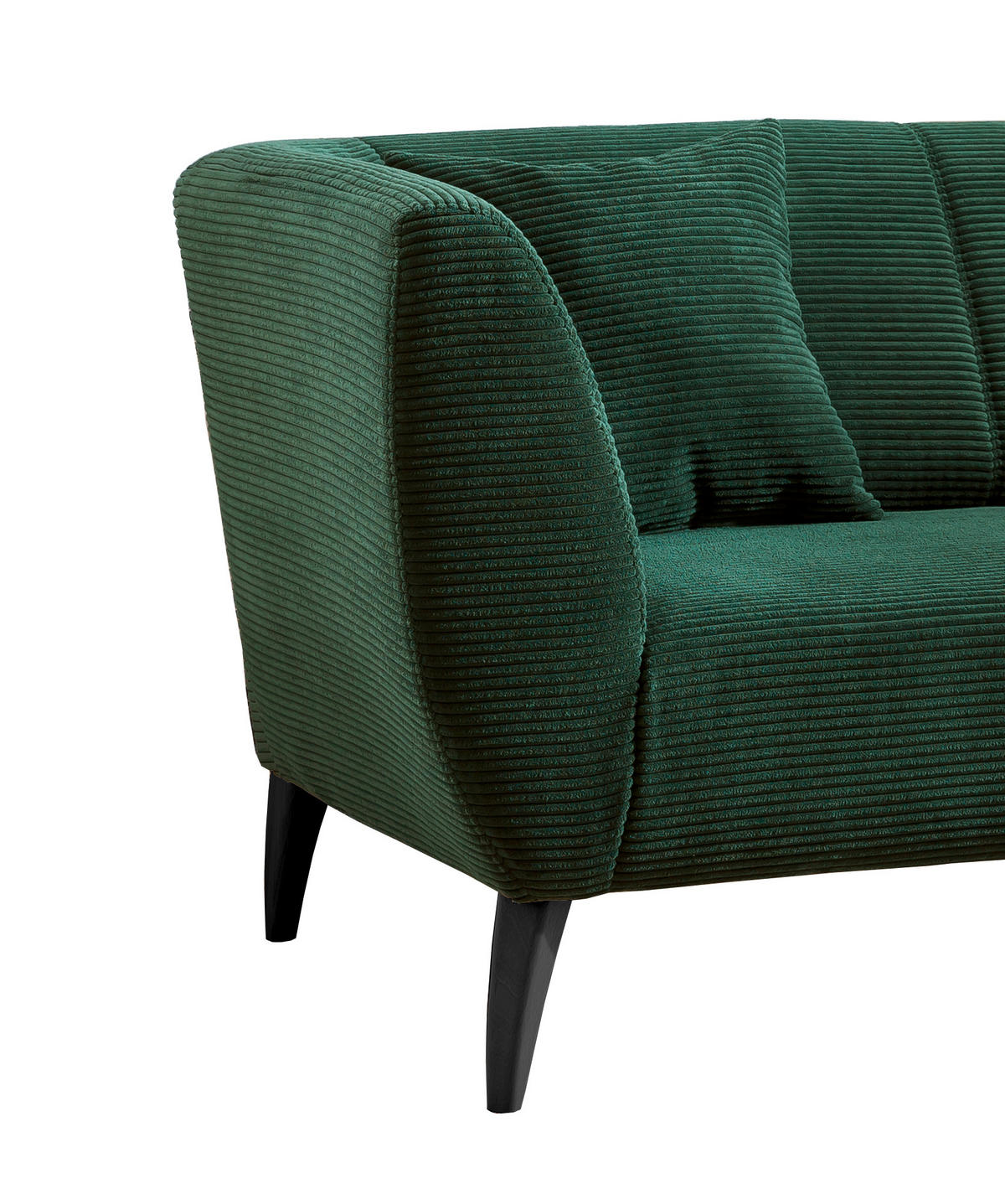 2-SITZER-SOFA in Cord Grün  - Schwarz/Grün, Modern, Holz/Textil (172/83/88cm) - MID.YOU