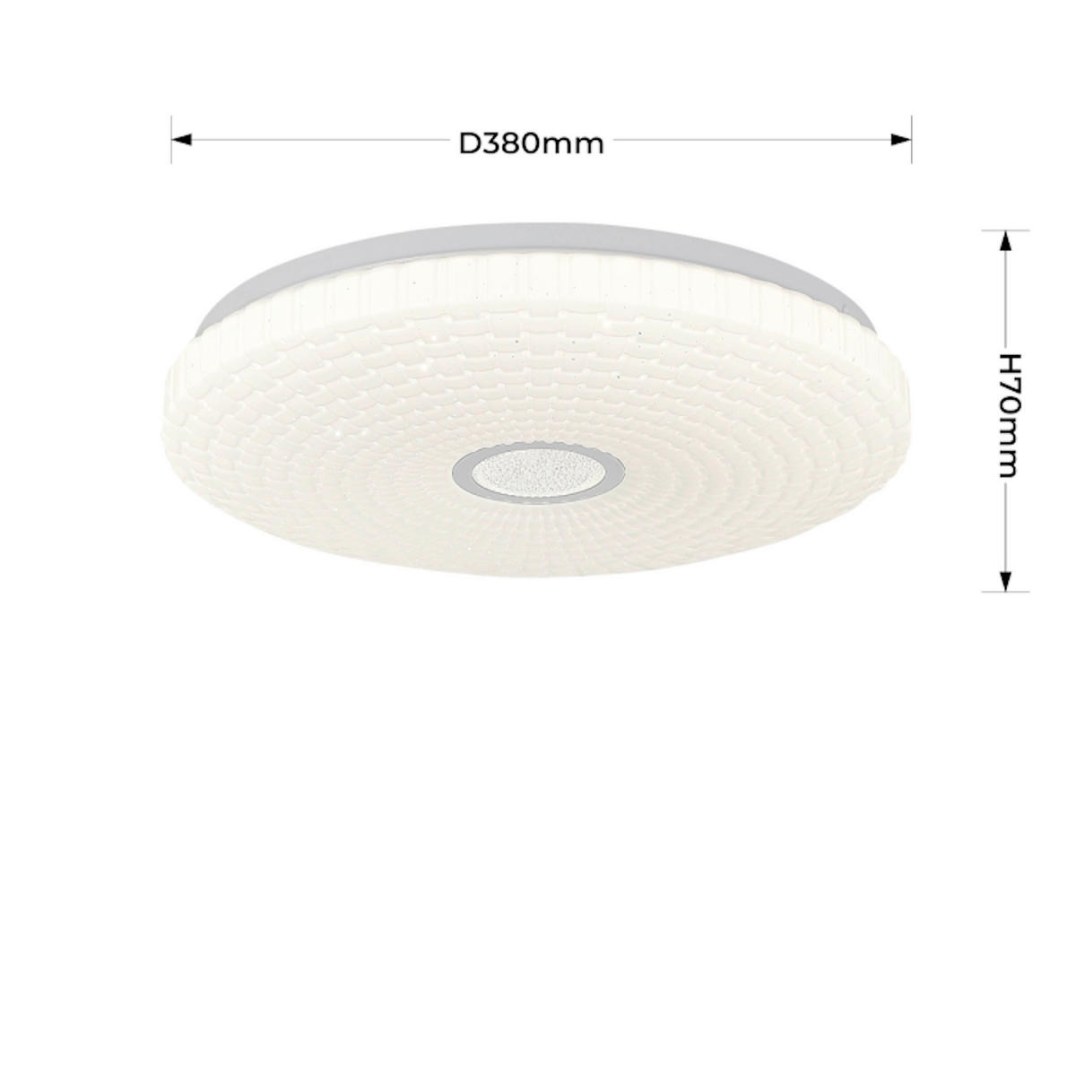 LED-DECKENLEUCHTE Solaro 7/38/38 cm  - Weiß, KONVENTIONELL, Kunststoff (7/38/38cm)