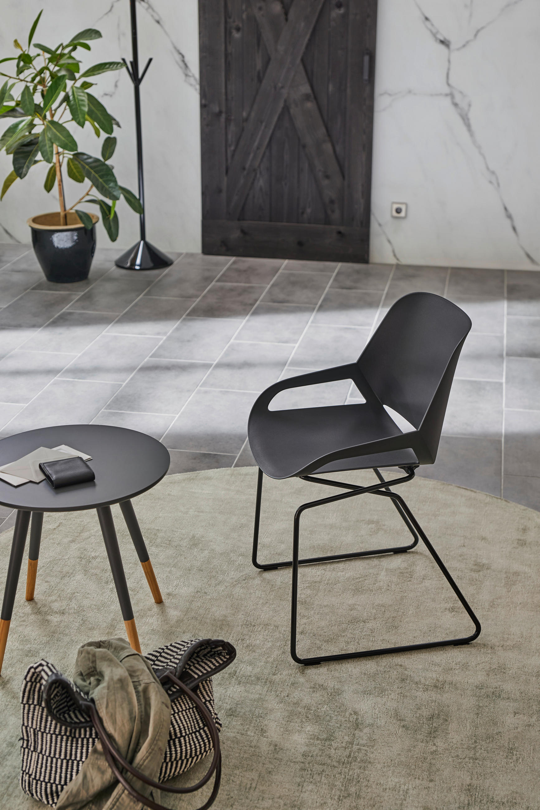 BESUCHERSTUHL  in Schwarz  - Schwarz, Basics, Kunststoff/Metall (50/72/52cm) - Aeris